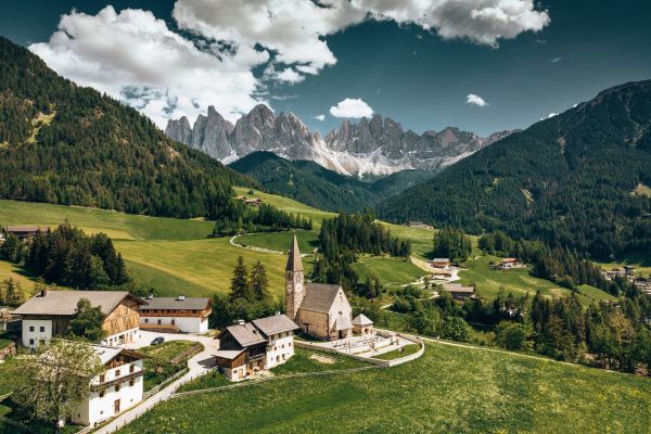 Landscape of St. Magdalena (Val Di Funes, Dolomites)