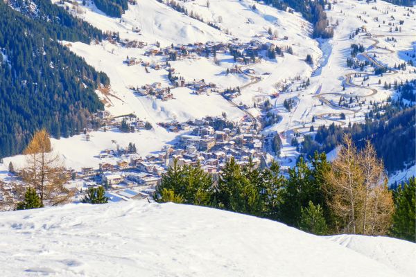 Corvara Village (View From Sella Ronda, Dolomites)