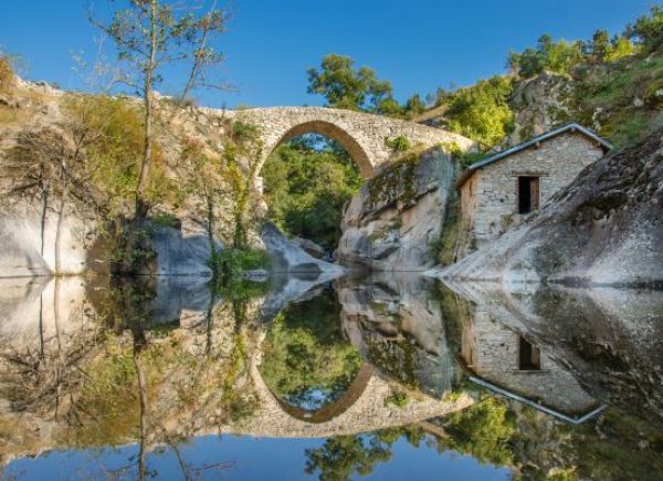 Stone bridge in village Zovich (Village Mariovo)