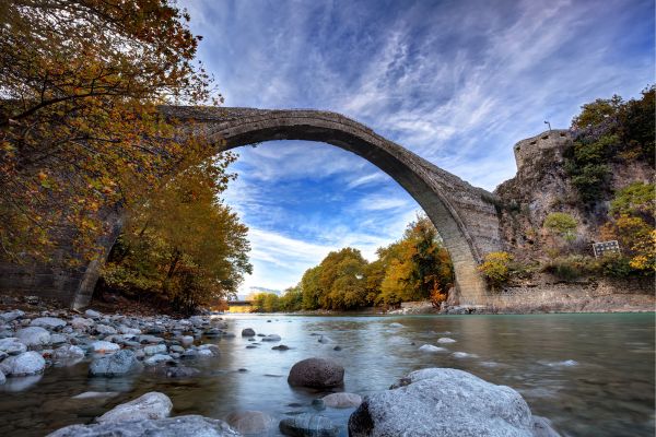 Stone bridge in Konitsa (Greece)