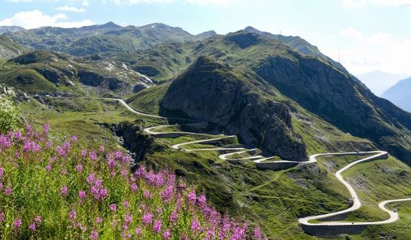 St. Gotthard Pass (Switzerland): Start from Airolo; famous for the cobbled Tremola road, historic tunnels, and mountain inns.