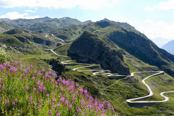St. Gotthard Pass (Switzerland): Start from Airolo; famous for the cobbled Tremola road, historic tunnels, and mountain inns.