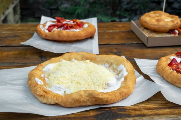 Langos (Traditional Hungarian flat bread)
