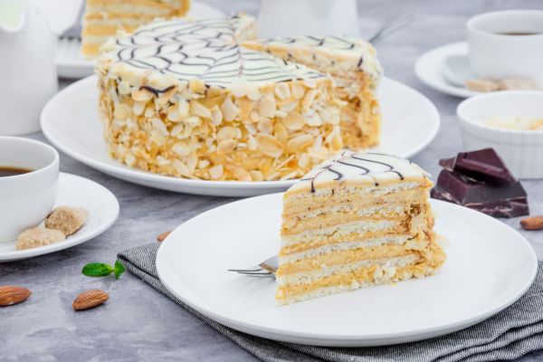 Traditional Hungarian Esterhazy Cake