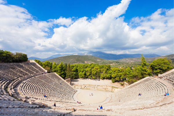 Epidaurus, Argolis: Ancient site renowned for its remarkably preserved theater, famous for exceptional acoustics, and the sanctuary of Asclepius