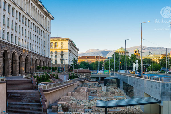 The remains of the ancient fortress Serdika